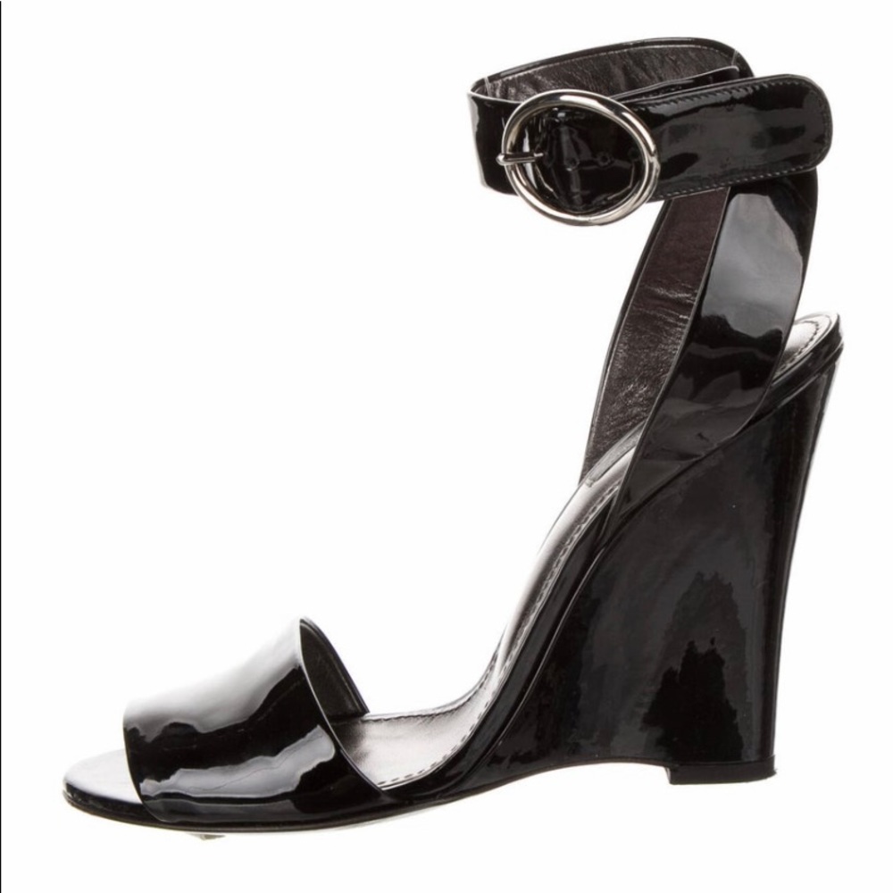 Dolce & Gabbana Wedge Sandals Black Size 40 - Picture 2 of 13
